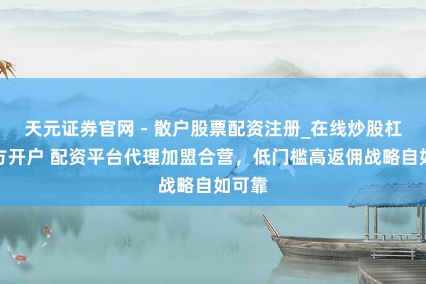 天元证券官网 - 散户股票配资注册_在线炒股杠杆官方开户 配资平台代理加盟合营，低门槛高返佣战略自如可靠